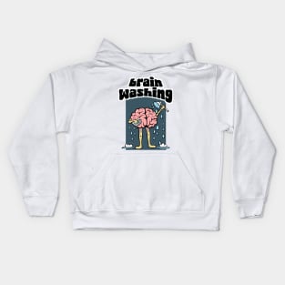 Brain washing t shirt Kids Hoodie